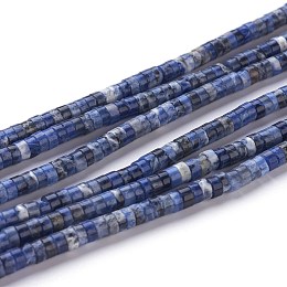 ARRICRAFT Natural Sodalite Beads Strands, Heishi Beads, Flat Round/Disc, 4~4.5x2.5mm, Hole: 0.7mm, about 167pcs/strand, 15.43 inches(39.2cm)