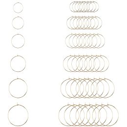 Unicraftale 304 Stainless Steel Wine Glass Charms Rings, Hoop Earring Findings, DIY Material for Basketball Wives Hoop Earrings, Golden, 74x72x17mm; 60pcs/box