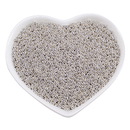 ORNALAND 12/0 Round Glass Seed Beads, Grade A, Iris Round Beads, Silver Plated, 2x1.5mm, Hole: 0.5mm; about 16500pcs/bag