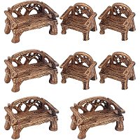 Resin Home Decorations, Chair, Coffee, 8pcs/set