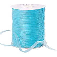 Organza Ribbon, Galloon, Light Sky Blue, 1/4 inch(6mm); 500yards/Roll(457.2m/Roll)