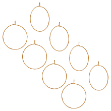 Unicraftale 304 Stainless Steel Hoop Earring Settings, Ring, Golden, 25x0.7mm, Pin: 0.7mm; 50pcs/box