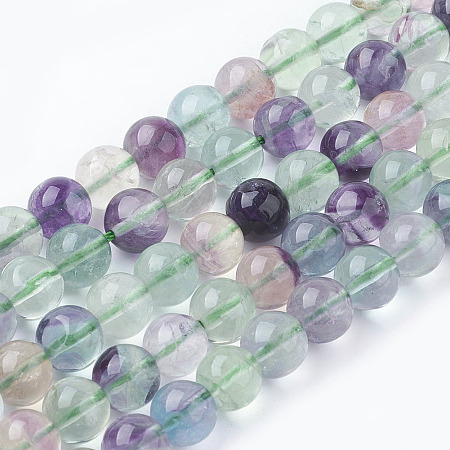 Arricraft Natural Fluorite Beads Strands, Grade A, Round, 8mm, Hole: 1mm, about 49pcs/strand, 15.7 inches