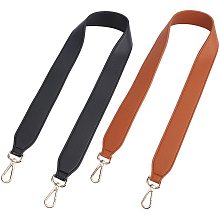 PANDAHALL ELITE PU Leather Bag Strap, Single Shoulder Belts, with Zinc Alloy Swivel Clasps, for Bag Straps Replacement Accessories, Light Gold, Mixed Color, 900x40x4.5mm; Clasp: 60x28x7.5mm; 2 colors, 1pc/color, 2pcs/set