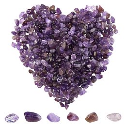 SUNNYCLUE Natural Amethyst Chip Beads, 5~8x5~8mm, Hole: 1mm, about 400pcs/box