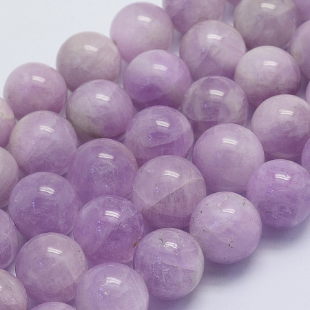 Arricraft Natural Kunzite Beads Strands, Spodumene Beads, Round, Grade A-, 14~14.5mm, Hole: 1.5mm, about 28pcs/strand, 15.5 inches(39.5cm)