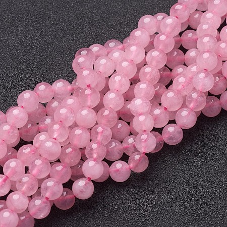 Arricraft Natural Rose Quartz Beads Strands, Round, 6mm, Hole: 0.8mm, about 65pcs/strand, 15~16 inches