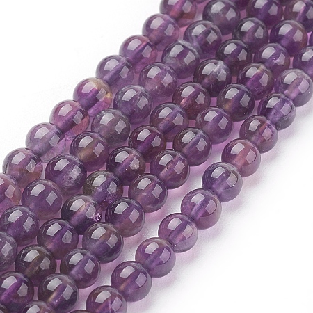 Arricraft Natural Amethyst Beads Strands, Round, 4mm, Hole: 1mm, about 46pcs/strand, 7.6 inches