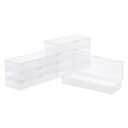 Olycraft Empty Polypropylene (PP) Storage Containers Box Case, with Lids, Rectangle, Clear, 12x4.5x1.9cm; Inner Size: 11.7x4.1cm, 12pcs/set