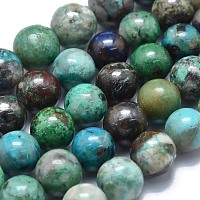 Arricraft Natural Chrysocolla and Lapis Lazuli Beads Strands, Grade A, Round, 7~8mm, Hole: 0.8mm, about 54pcs/strand, 15.75 inches(40cm)