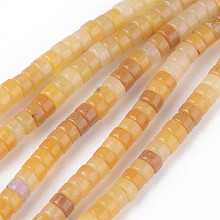 Arricraft Natural Topaz Jade Beads Strands, Heishi Beads, Flat Round/Disc, 4.5x2.5mm, Hole: 0.8mm, about 160pcs/Strand, 15.7 inches(40cm)