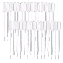 BENECREAT 300PCS 1ml Plastic Transfer Pipette Transparent Disposable Graduated Dropper Pasteur Pipettes for Essential Oils, Crafts, Lab