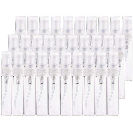 BENECREAT 30 Pack 5ml(0.17oz) Glass Mist Mini Spray Bottles Atomizer Pumps for Perfume, Lotion, Travel-Empty Bottles and Clear Pump Heads