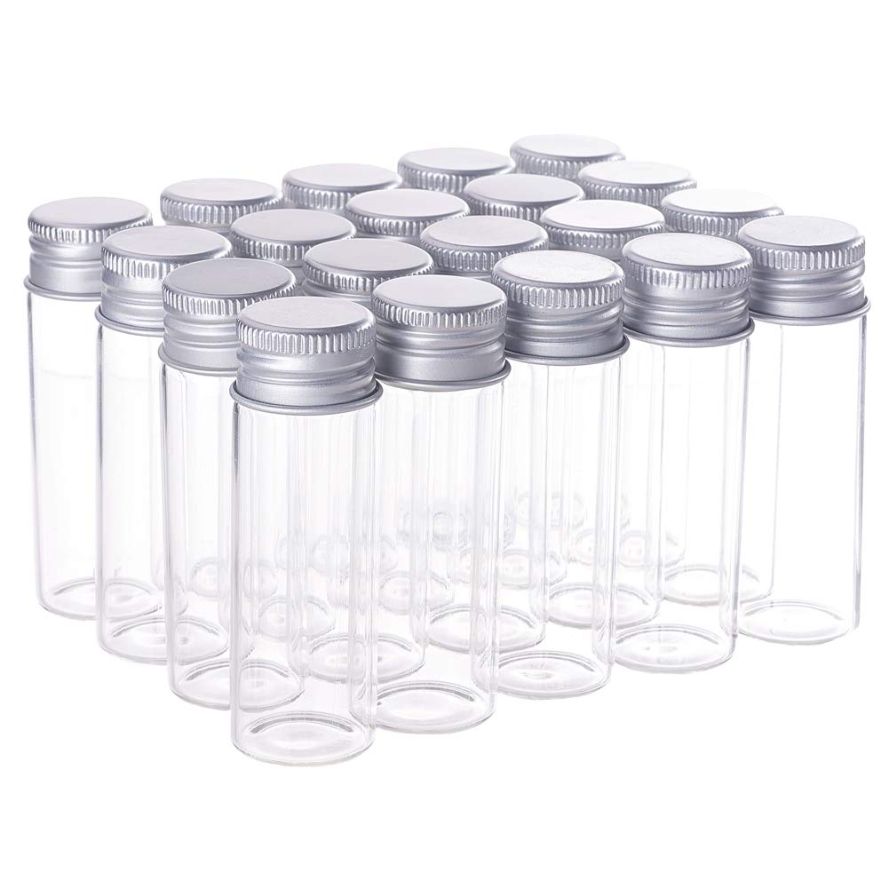 BENECREAT 20 Pack 15ml/0.5oz Glass Bottles Sample Vials with Screwed ...
