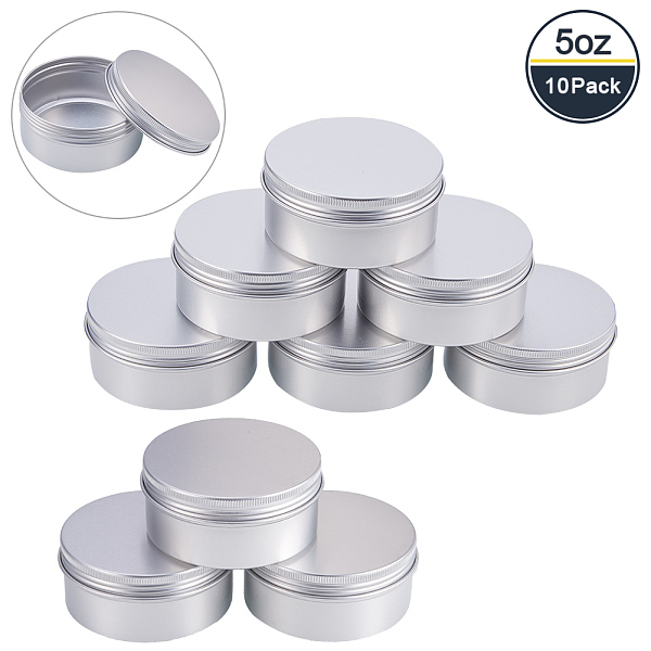 BENECREAT 30 Pack 1 OZ Tin Cans Screw Top Round Aluminum Cans Screw  Containers Tins with Lids- Great for Store Spices, Candies, Tea or Gift  Giving (Black) 