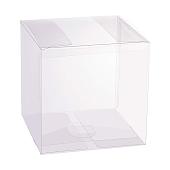 BENECREAT 10 Pack 4.5x4.5x4.5 Inches Large Clear Plastic Boxes Large  Transparent Party Favor Boxes for Wedding Party Treat Candy Cupcakes 