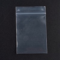 Honeyhandy Plastic Zip Lock Bags, Resealable Packaging Bags, Top Seal, Self Seal Bag, Rectangle, White, 6x4cm, Unilateral Thickness: 3.9 Mil(0.1mm), 100pcs/bag