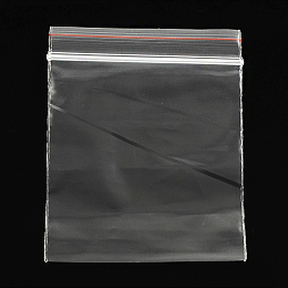 Honeyhandy Plastic Zip Lock Bags, Resealable Packaging Bags, Top Seal, Self Seal Bag, Rectangle, Clear, 13x9cm, Unilateral Thickness: 1.6 Mil(0.04mm)