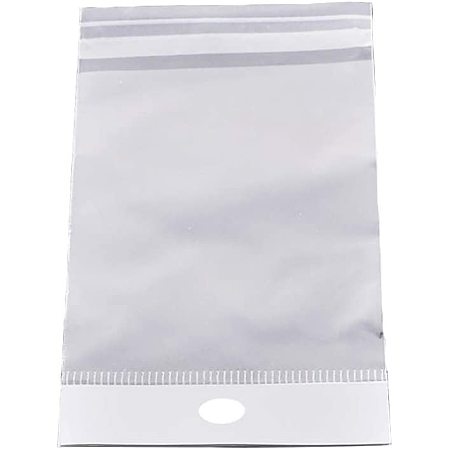 Pandahall Elite 1000pcs 7x5cm Clear Plastic Treat Bags with Hanging Header Small Plastic Bag Rectangle Flap Resealable Bags for Jewelry Retail Gift Party Wedding Christmas Birthday Gifts Treat
