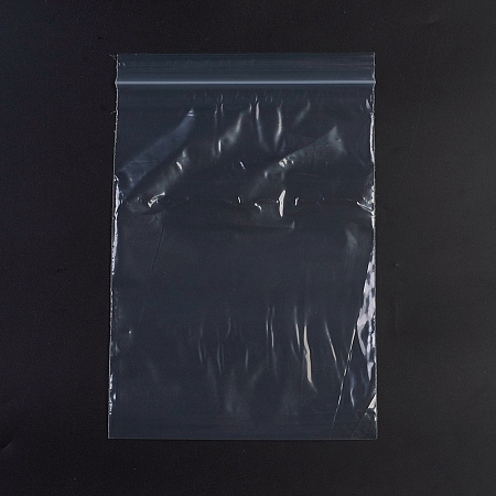 Honeyhandy Plastic Zip Lock Bags, Resealable Packaging Bags, Top Seal, Self Seal Bag, Rectangle, White, 30x20cm, Unilateral Thickness: 2.1 Mil(0.055mm), 100pcs/bag