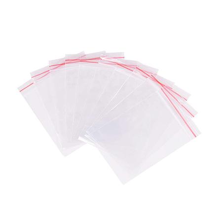 PandaHall Elite 500 pcs 9x6cm Clear Resalable Zipper Bags Sealed Storage Bags Zip Lock Bags Seal Top Bag for Beads Candy Earrings Jewelry Packaging