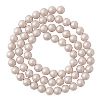 Shell Pearl Beads, Frosted, Round, Antique White, 6mm, Hole: 1mm, about 67pcs/strands, 15.7 inch