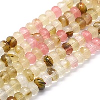 Honeyhandy Tigerskin Glass Beads Strands, Rondelle, 8x5mm, Hole: 1mm, about 74pcs/strand, 15.15 inch(38.5cm)