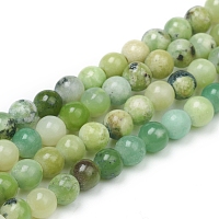 Honeyhandy Natural Serpentine Beads Strands, Round, 4mm, Hole: 0.8mm, about 88pcs/Strand, 15.16 inch(38.5cm)