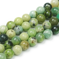 Honeyhandy Natural Serpentine Beads Strands, Round, 8mm, Hole: 1.2mm, about 48pcs/Strand, 15.55 inch(39.5cm)