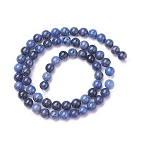 Honeyhandy Natural Dumortierite Quartz Beads Strands, Round, 6mm, Hole: 0.7mm, about 62pcs/strand, 15.5 inch(39.5cm)