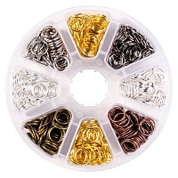 PandaHall Elite Multicolor Jump Rings Diameter 10mm Iron Jewelry Connectors Chain Links, about 760pcs/box