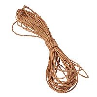 Honeyhandy Cowhide Leather Cord, Leather Jewelry Cord, Jewelry DIY Making Material, Round, Chocolate, 1mm