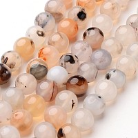 Honeyhandy Natural Agate Beads Strands, Round, Dyed & Heated, 6mm, Hole: 1mm, about 64pcs/strand, 14.5 inch