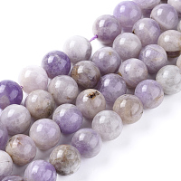 Honeyhandy Natural Lavender Jade Beads Strands, Round, 4mm, Hole: 1mm, about 90pcs/strand, 15.35 inch(39cm)