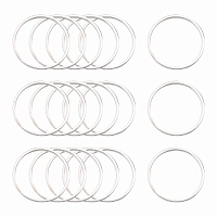 Honeyhandy Brass Linking Rings, Lead Free & Nickel Free, Ring, Silver Color Plated, 20x1mm