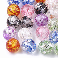 ARRICRAFT Resin Beads, Imitation Amber, Round, Mixed Color, 22mm, Hole: 2.5mm