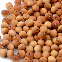 Honeyhandy Natural Wood Beads, Polishing, Round, Peru, 3/8 inch(8mm), Hole: 1.8mm