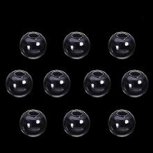 ARRICRAFT 500pcs 16mm Mini Clear Glass Globe Bottle Wish Glass Ball Bottles for DIY Pendant Charms Stud Earring Making (Hole: 4mm)