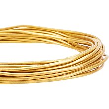 BENECREAT 14 Gauge 16.4 Feet Round Pure Copper Wire Gold Brass Wire for Beading Craft and Jewelry making