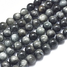 Honeyhandy Natura Hawk's Eye Beads Strands, Eagle Eye Stone, Grade A, Round, 6mm, Hole: 1mm, about 62pcs/Strand, 15.75 inch(40cm)