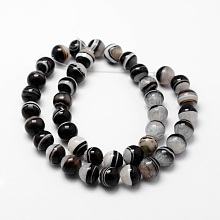 Honeyhandy Natural Crystal and Agate Bead Strands, Round, Dyed & Heated, 12mm, Hole: 1mm, about 31pcs/strand, 14.96 inch