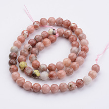 Honeyhandy Natural Gemstone Bead Strands, Round, 6~7mm, Hole: 1mm, about 63pcs/strand, 15.75 inch