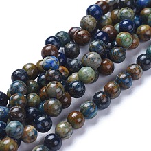 Honeyhandy Natural Chrysocolla Beads Strands, Round, Round, 6mm, Hole: 0.7mm, about 64pcs/strand, 15.47 inch(39.3cm)