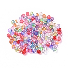 NBEADS Czech Lampwork Beads, Round, Mixed Color, 6mm, Hole: 0.9mm