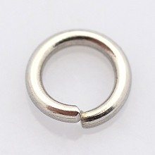 Honeyhandy 304 Stainless Steel Open Jump Rings, Stainless Steel Color, 18 Gauge, 8x1mm, Inner Diameter: 6mm, about 360pcs/50g