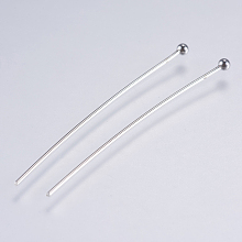 Honeyhandy 304 Stainless Steel Ball Head Pins, Stainless Steel Color, 40x 0.5mm, 24 Gauge, Head: 2mm, about 47pcs/5g