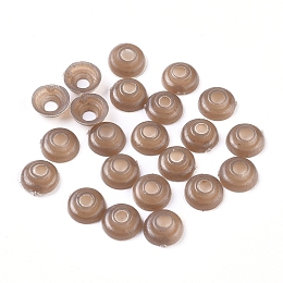 Honeyhandy Craft Plastic Doll Eyes Buttoned Back, Stuffed Toy Eyes, Flat Round, Tan, 8x3mm, Hole: 3mm, Inner Diameter: 6.5mm