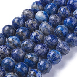 Honeyhandy Natural Lapis Lazuli Beads Strands, Round, 10mm, Hole: 1mm, about 37pcs/strand, 15.7 inch(40cm)