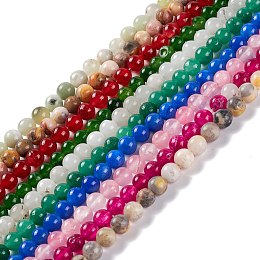 Honeyhandy Natural Gemstone Beads Strands, Mixed Stone, Round, 6mm, Hole: 0.8mm, about 60~65pcs/strand, 14.96 inch(38cm)