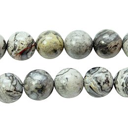 ARRICRAFT 5 Strands 15.5" 10mm Round Scenery Jasper Natural Gemstone Beads Strands, About 39pcs/Strand